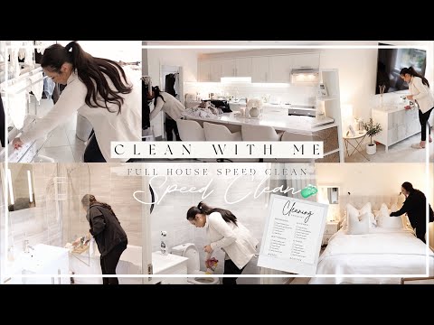 CLEAN WITH ME | FULL HOUSE SPEED CLEAN | CLEANING MOTIVATION!