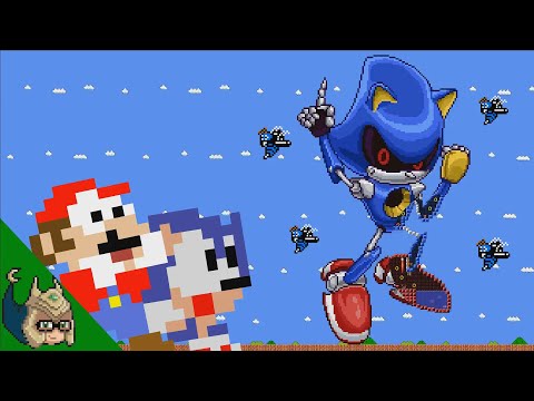 Mario and Sonic vs the GIANT Metal Sonic MAZE (Mario Cartoon Animation)