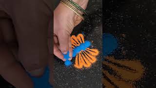 Butterfly Art 🦋 Beautiful colorful using Rangoli Muggu Kolam