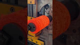 Make in China super big sizes springs making process inside the factory  #machine #process #springs