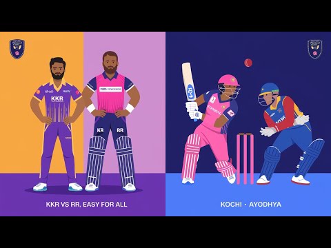 Easiest Mode Real Cricket Swipe + Cricket 24 : RCPL MYIPL- RR vs KKR / Kochi vs Ayodhya Live Stream