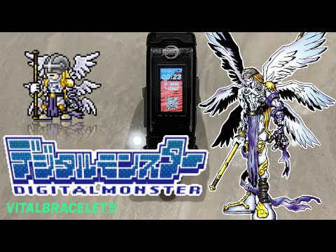 DIGIMON Vital Bracelet BE - ANGEMON || BEMemory D-3 White and Yellow DiM Log #7