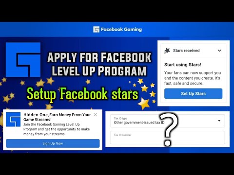 Setup Facebook Stars | Apply for Facebook Level Up Program | Facebook Gaming #LevelUp #SetupStars