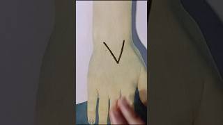 V अक्षर से मेहंदी लगाना सीखे-V alphabet mehndi trick-very easy mehndi design for beginners#shorts#yt