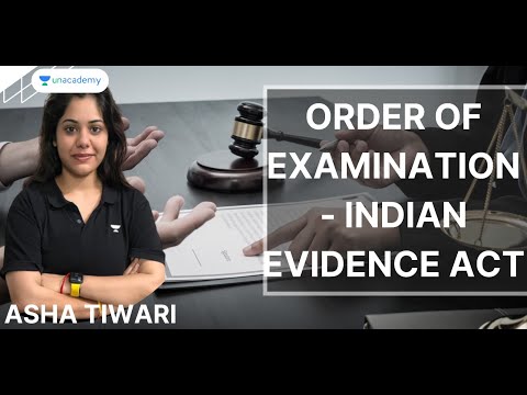 Order of Examination- Indian Evidence Act | Asha tiwari | UKJS/GJS/BJS| Let's crack judiciary exams