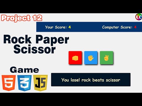 How to Create Rock Paper Scissor Game using HTML, CSS and JavaScript | Learn Coding