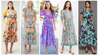 Trendy New style of Summer Frocks  for Women and Girls/Casual Wears Floral Frocks...