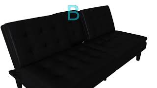 Mainstays Memory Foam PillowTop Futon Assembly Video