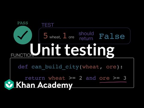 Unit testing | Intro to CS - Python | Khan Academy