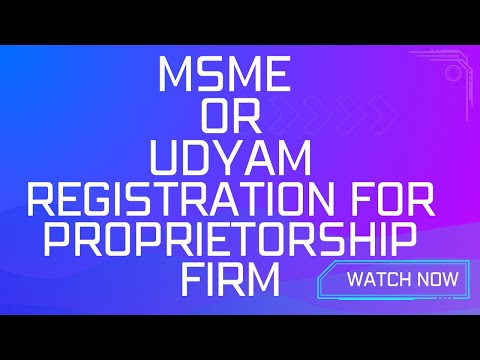 MSME Registration for proprietorship firm | Proprietorship firm registration MSME. #proprietorship