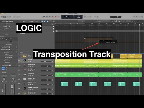 Logic Pro - Transposition Track - Transpose project with transposition points