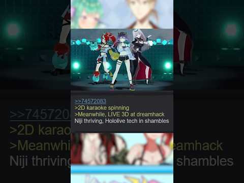 Niji 2D Karaoke Spinning Vs Holole 3D Concert #vtuber #nijisanjienglish #hololive #parrot4chan