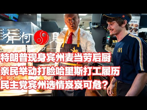 ~第957期~特朗普亲赴麦当劳炸薯条，嘲讽哈里斯打工经历造假，敏锐媒体嗅觉绝杀哈里斯宾州选情？民主党还有挽回选情的机会吗？20241021