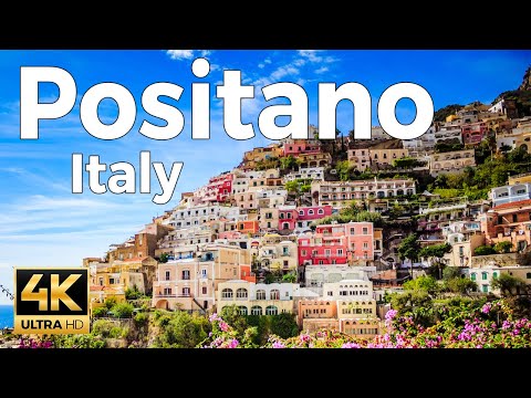 Positano, Italy Walking Tour (4k Ultra HD 60fps) - With Captions