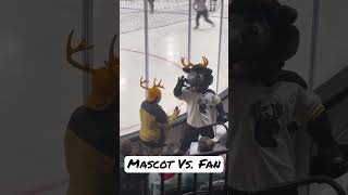 Mascot Vs. Fan #mascot #hockeylover #hockeygame #hockeygram #hockey #hockeyislife #hockeygame #echl