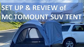 MC TOMOUNT SUV CAMPING TENT-Review & Assembly. Universal SUV Tents Compare with Rightline or Gazelle