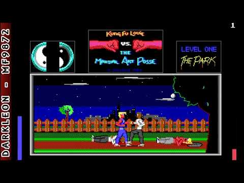 Kung Fu Louie Vs The Martial Art Posse © 1989 R Salgado - PC DOS - Gameplay