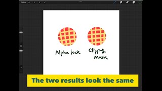 Procreate Tutorial - The difference between Clipping Mask and Alpha Lock