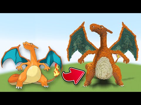 I build Charizard in Minecraft【pokemon】【Minecraft】