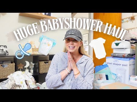 *HUGE* BABY SHOWER HAUL | baby gear, essentials, clothing, toys + more! *first time mom*