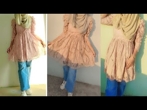 Jeans Wear Kurti//New stylish dress//Puff Sleeves Design #fashion #new #blouse