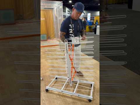 Drying rack for cabinet doors. #cabinetpainting #kitchenremodel #renovation #tools