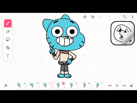 Gumball Animation Timelapse | Flipaclip