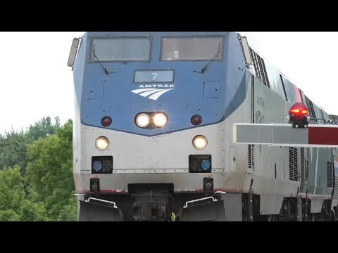 Amtrak 7 Leads Train #5 Princeton, IL 6/11/24