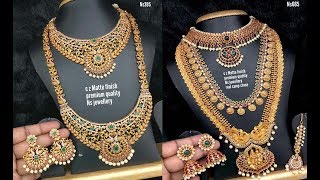 new arrival one gram gold  bridal set design collections