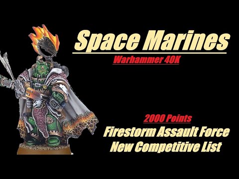 Space Marines Salamanders Competitive List 2000 Points Warhammer 40K