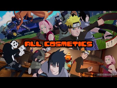 NARUTO X FORTNITE COLLAB ALL COSMETICS AND HIDDEN LEAF VILLAGE REACTION