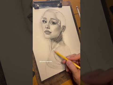 ari’s metgala look(tiktok:raymond.portraits) #artistdrawing #art #shortsvideo #artist #arianagrande