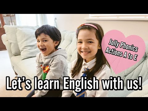 Jolly Phonics song and actions -A to E-  |  フォニックスのうた 英語の学び方ヒント