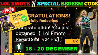 FREE FIRE REDEEM CODE TODAY 19 DECEMBER REDEEM CODE FREE FIRE | FF REDEEM CODE TODAY 19 DECEMBER