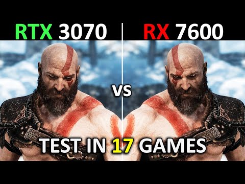 RTX 3070 vs RX 7600 | Test in 17 Games at 1080p | 2024