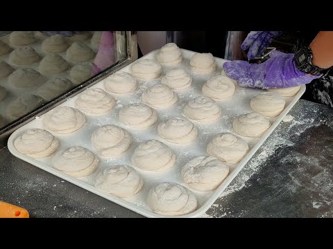 Hot Pot Baked FlatBreads Making Skills  /手桿老麵 湖北鍋盔燒餅-陳記荊州鍋盔-Taiwan Street Food