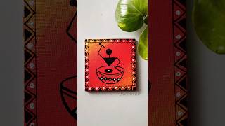 Warli painting 😍😮 #art #shorts #walldecor #warlipaintings #canvas #painting #diy #craft #tribal