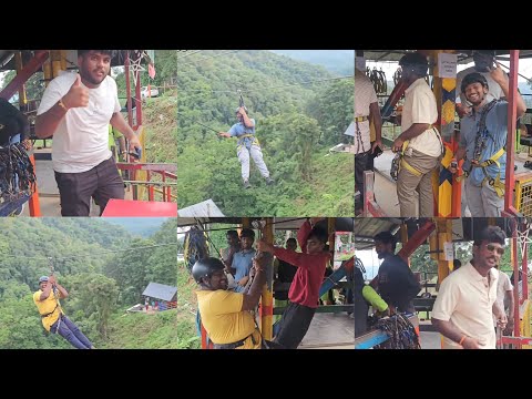 ZIP LINE IN MUNNAR KERALA || LONGEST ZIP LINE || HIGH RANGE SKY SWING ZIP LINE || @LPNVLOGS MUNNAR