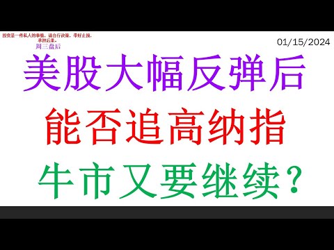 美股大幅反弹后, 能否追高纳指。牛市又要继续？