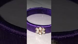 Silkthreadbangle#Diybangle#handmade silkthreadbangle#kundan stones bangle#kundanstone bridal bangles