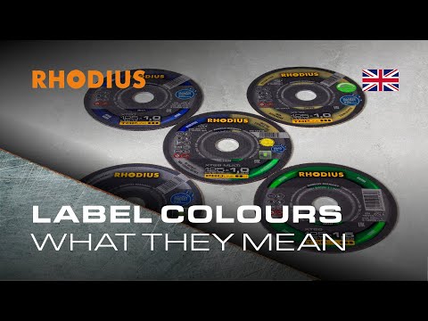 Why do cutting disc labels come in different colours?