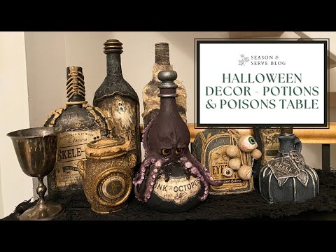 Halloween Decor & Evening House Tour 🎃🕸 Potions and Poisons Table 🧪☠️ | SEASON & SERVE BLOG