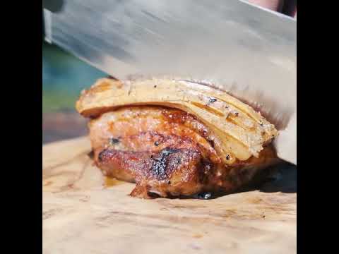 Campfire Crispy Pork in a Reflector Oven!