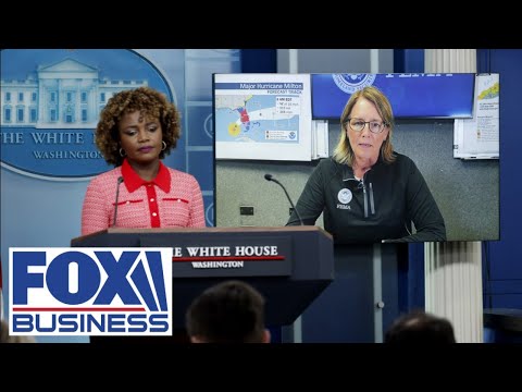 FEMA administrator Deanne Criswell joins Karine Jean-Pierre at the White House briefing