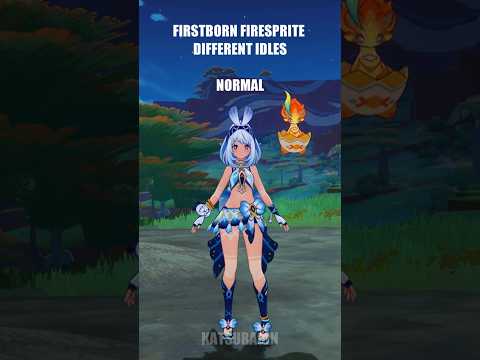 Firstborn Firesprite Idles are so cute! #genshinimpact #shorts #cute #baby #dragon #anniversary