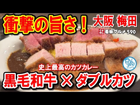 【大阪駅前】黒毛和牛カレー×ダブルカツの衝撃！史上最高の絶品カツカレー！イチオシ看板グルメ590 #飲食店応援 1486