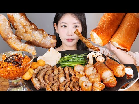 우앙 주유⛽ 굴러가게 생겼네... 대창 통대창 홍사운드님 곱창 다모은팩 먹방 Grilled Beef intestines [eating show] mukbang korean food