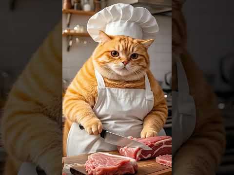 Fatty Chef #cat #chubbycat #catfunny #funny #aicat #catvideos #funnycats #funnycatvideos #cute