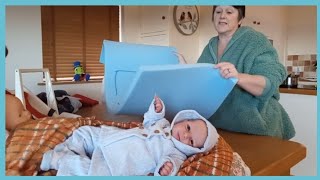 Making Pram Mattress from foam with Reborns Sarah & Ethon