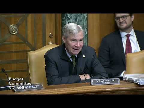 Sen. Whitehouse Opens Final Budget Committee Hearing as Chairman